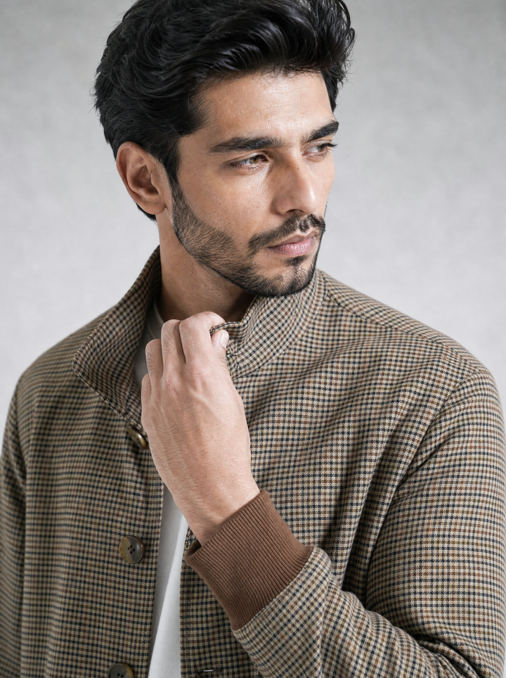 Brown Multi Check Jacket