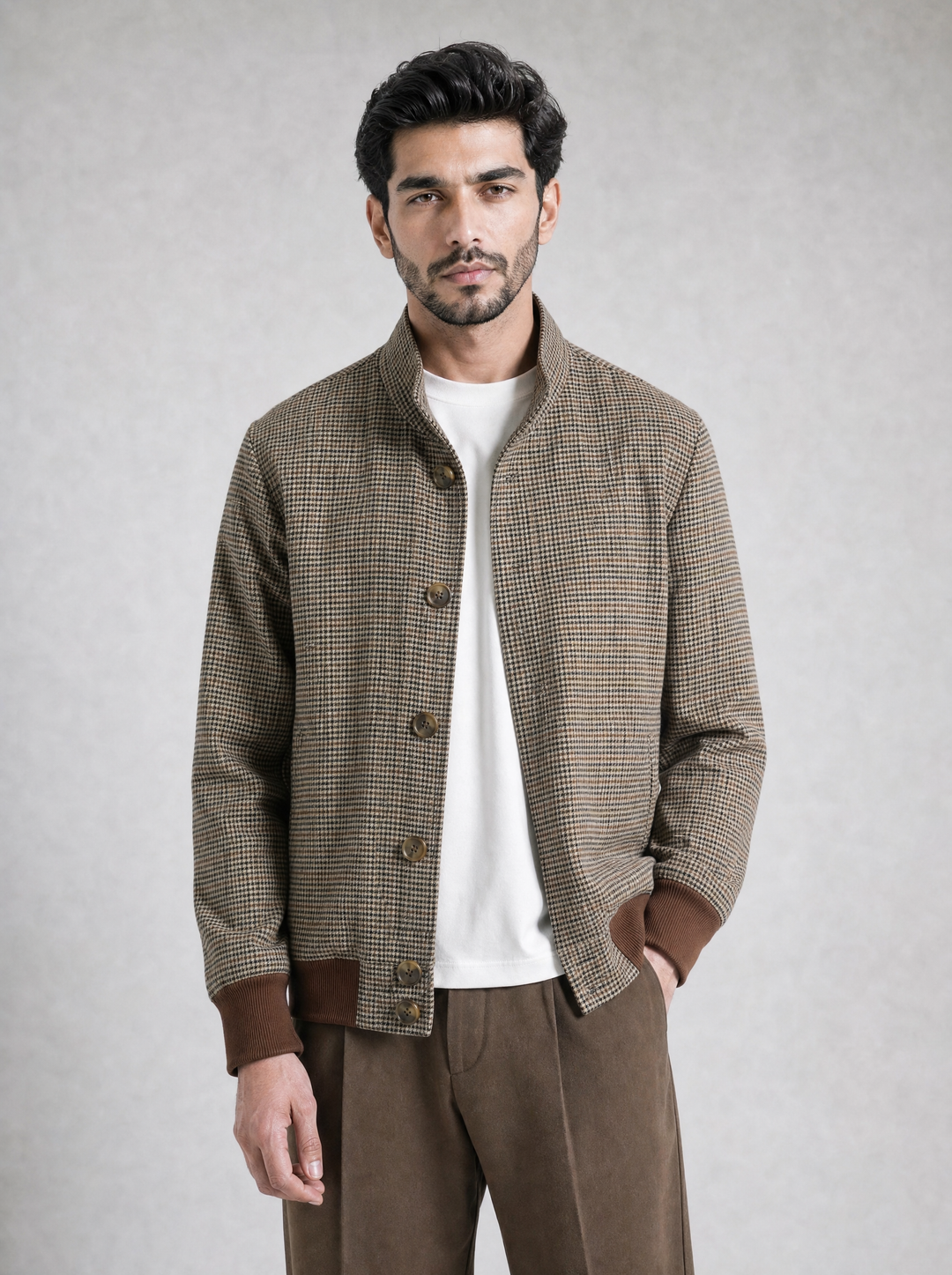 Brown Multi Check Jacket