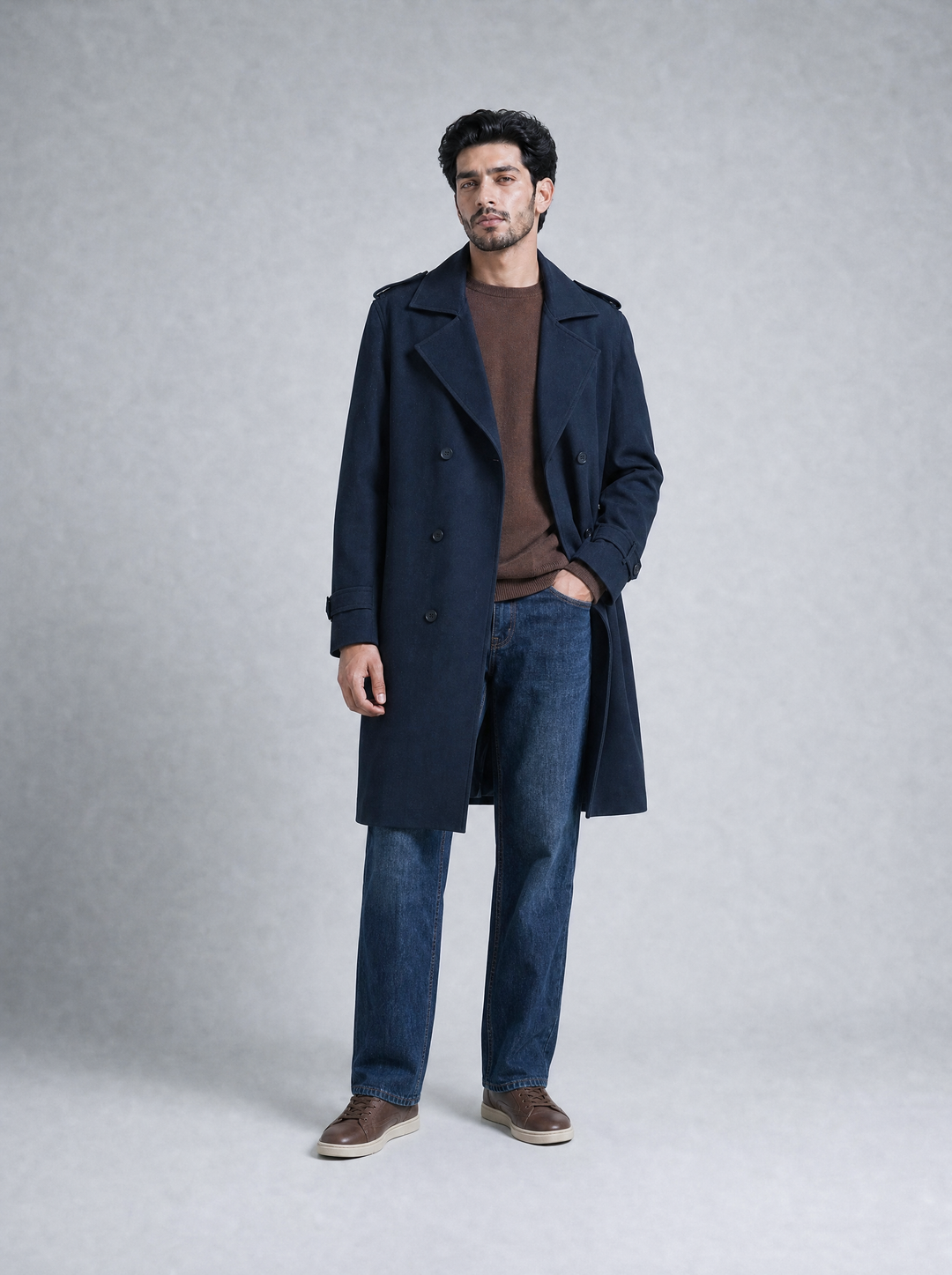 Navy Trench Coat