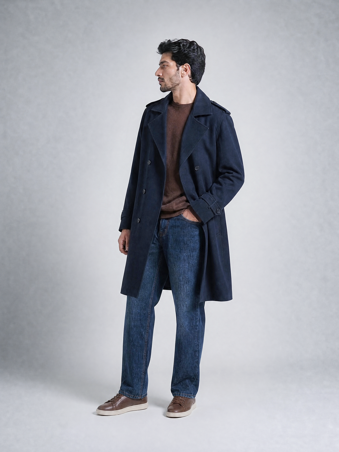 Navy Trench Coat