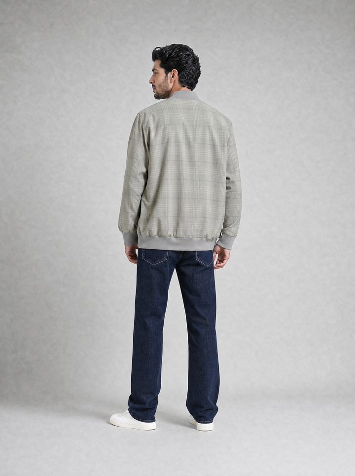 Light Gray Bomber Jacket