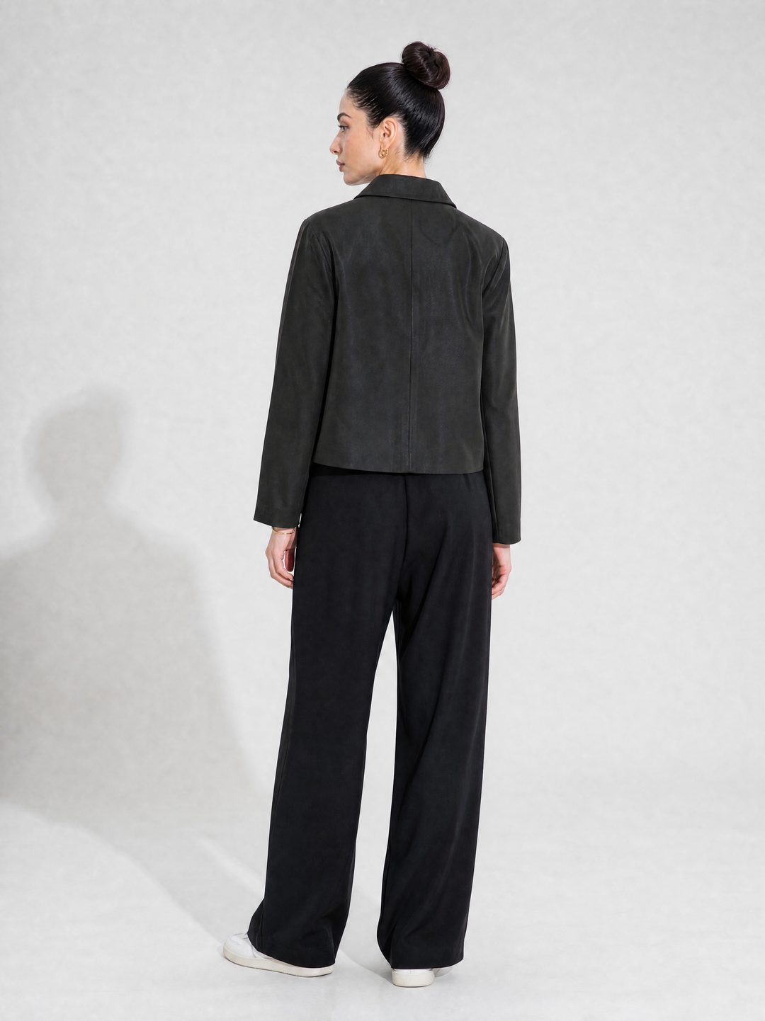 Black Striped Wool Jacket