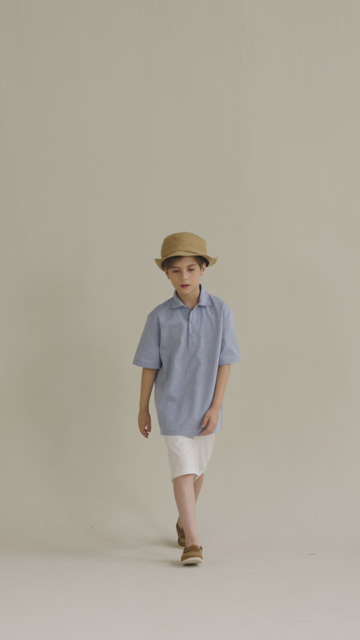 Blue Textured Shirt