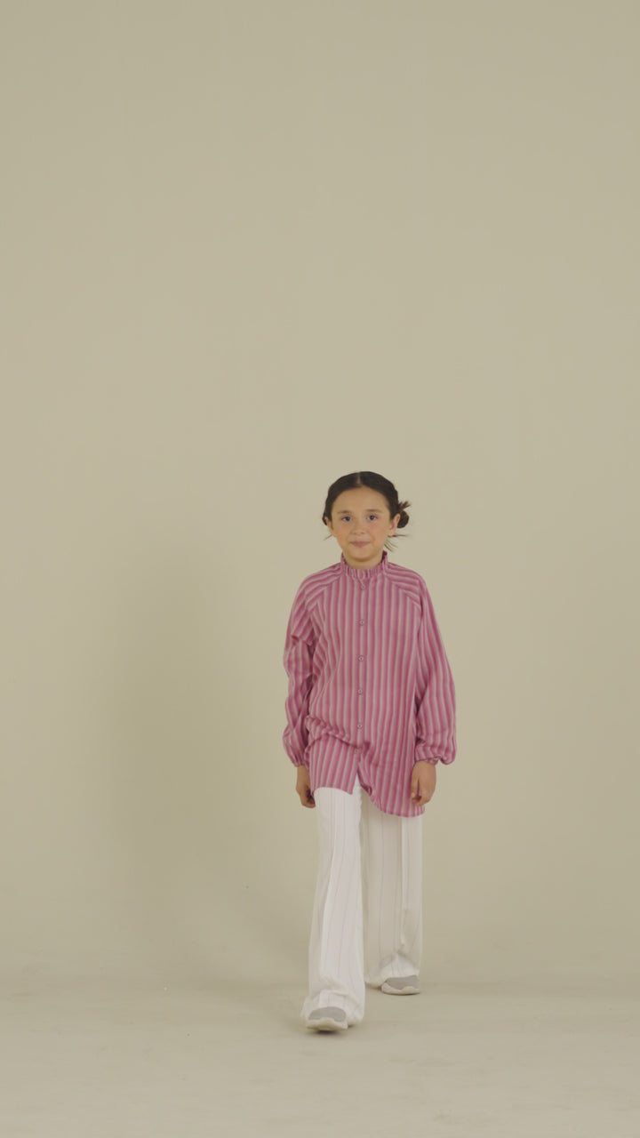 White Stripped Wide Leg trouser