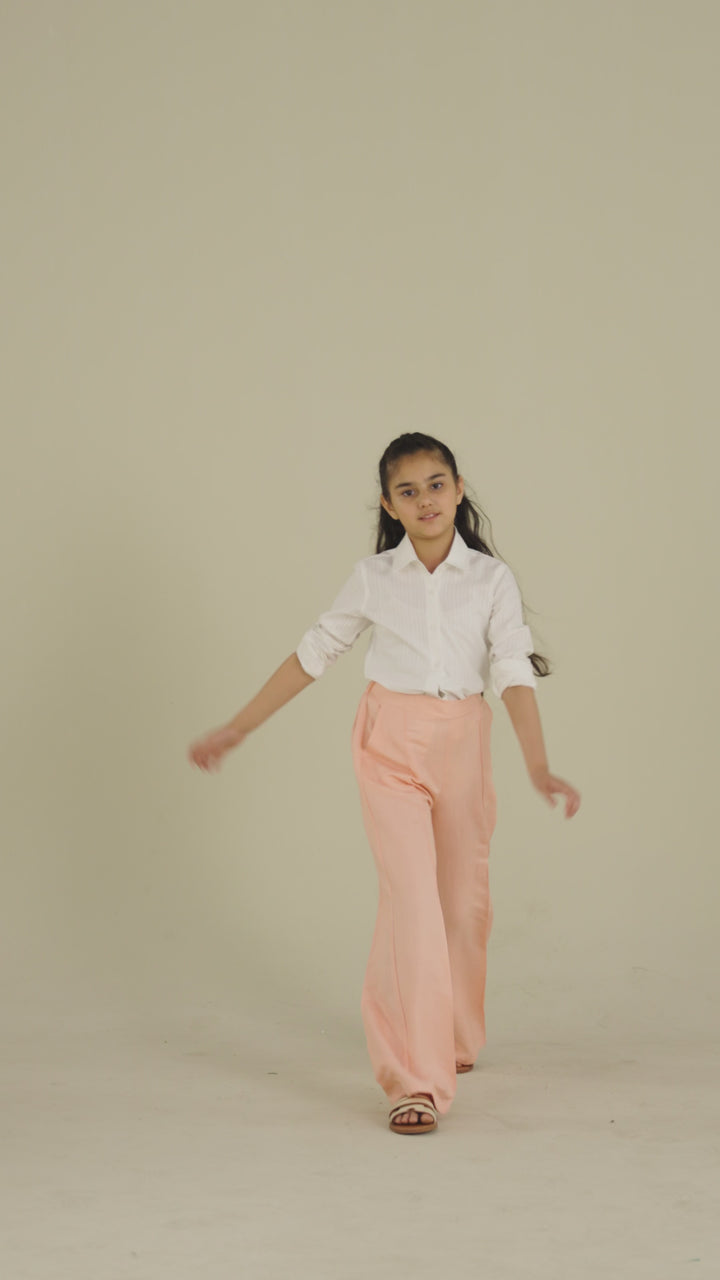 Peach Wide Leg trouser