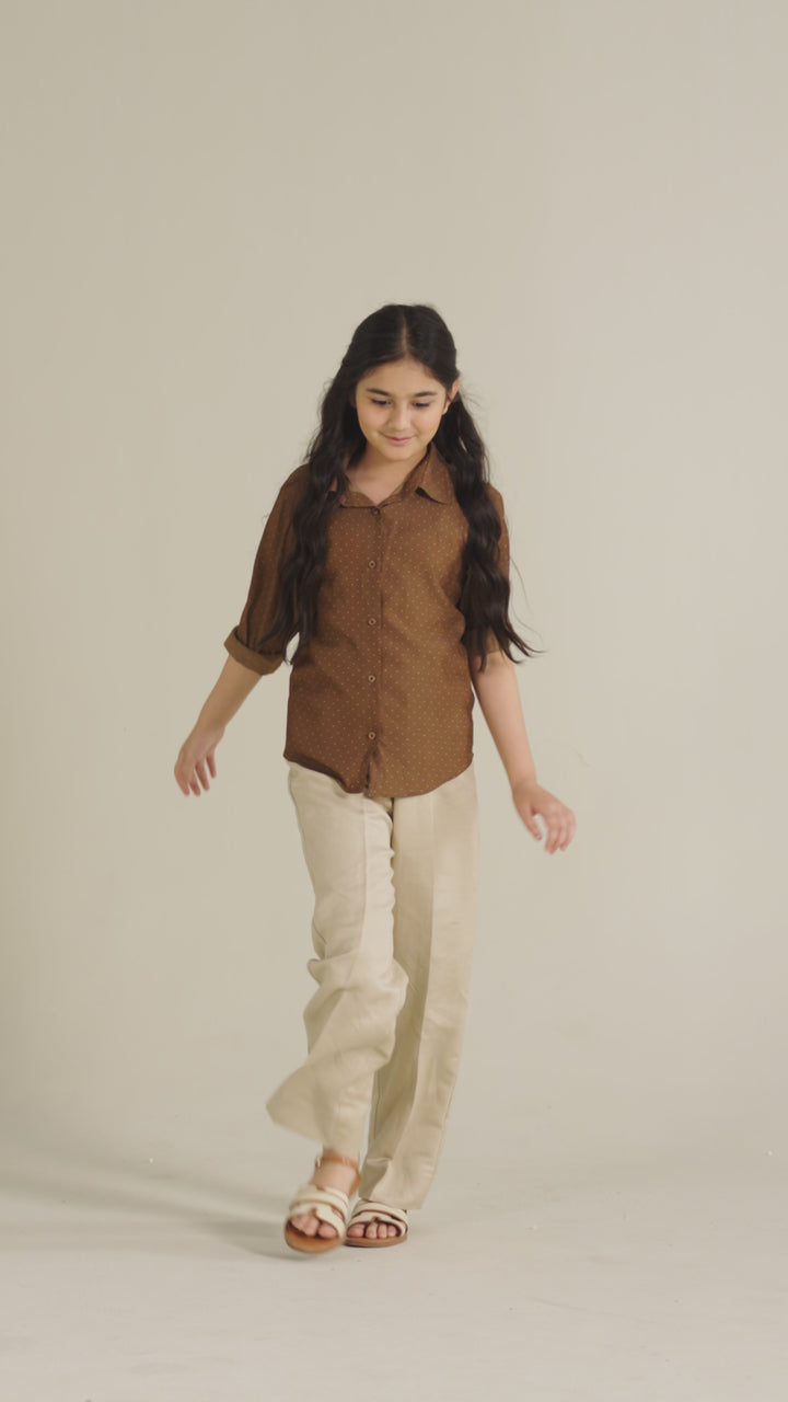 Beige Linen Trouser