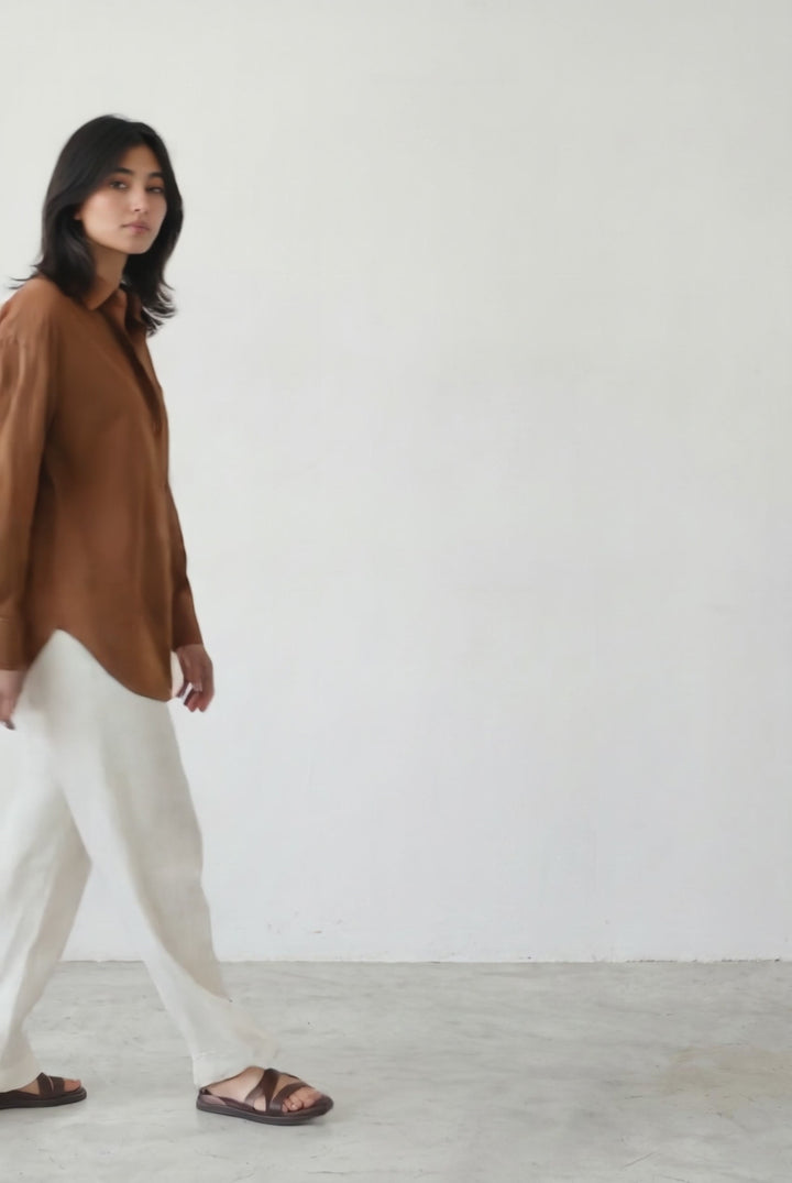 Choclate Brown Cotton Shirt