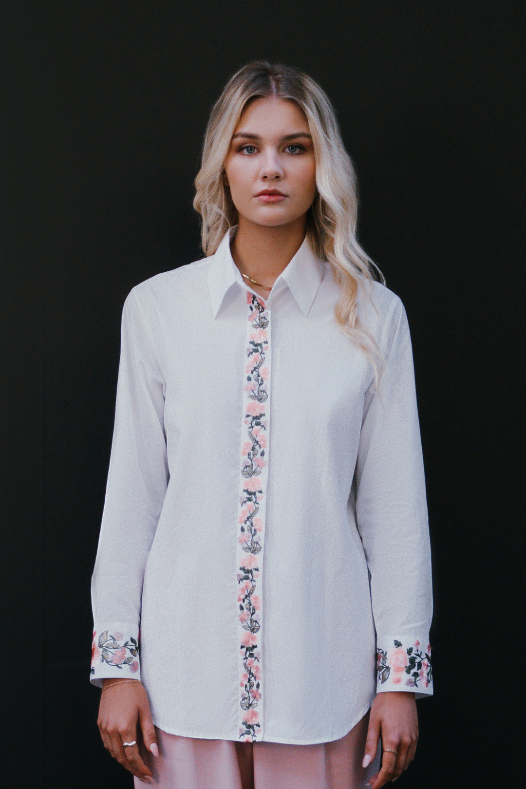 White Embroidered Shirt