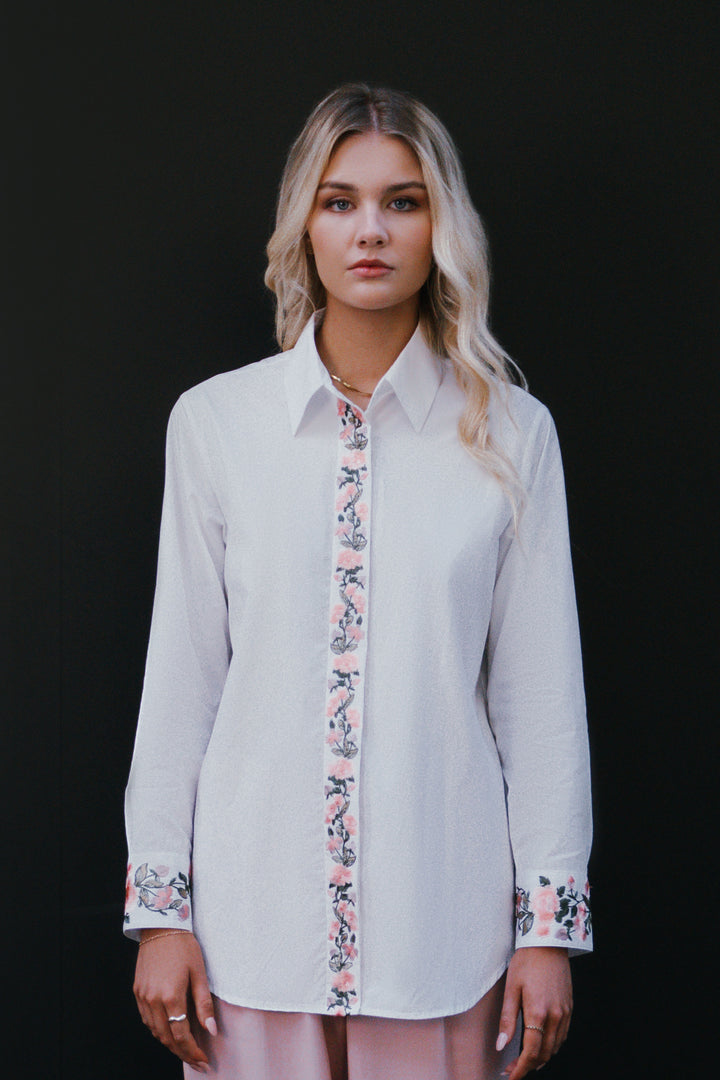 White Embroidered Shirt