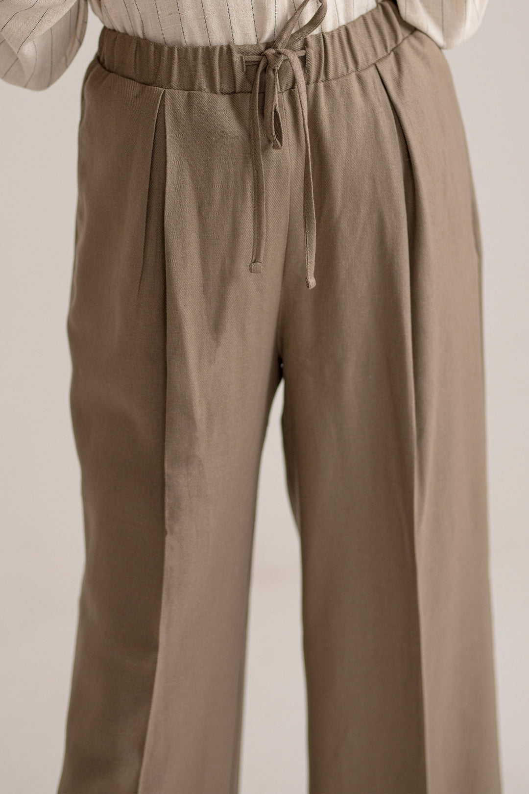 Smokey Green Wide Leg Trouser