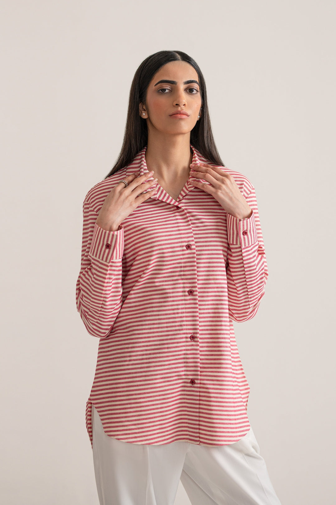Pink Striped Oxford Shirt price