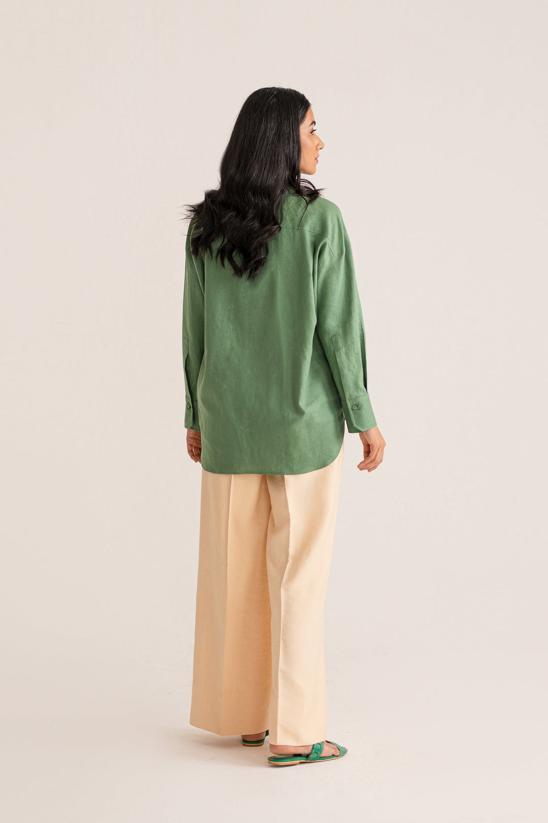 Green Linen Shirt in Pakistan