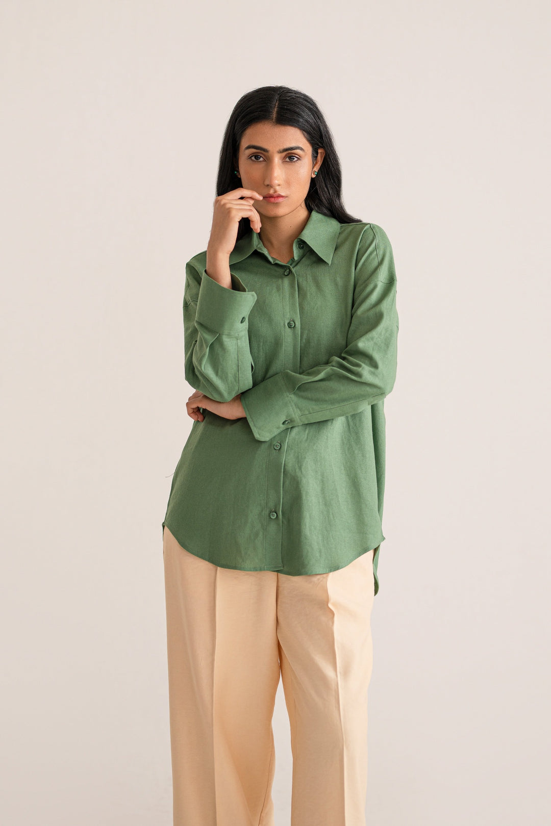 Green Linen Shirt online