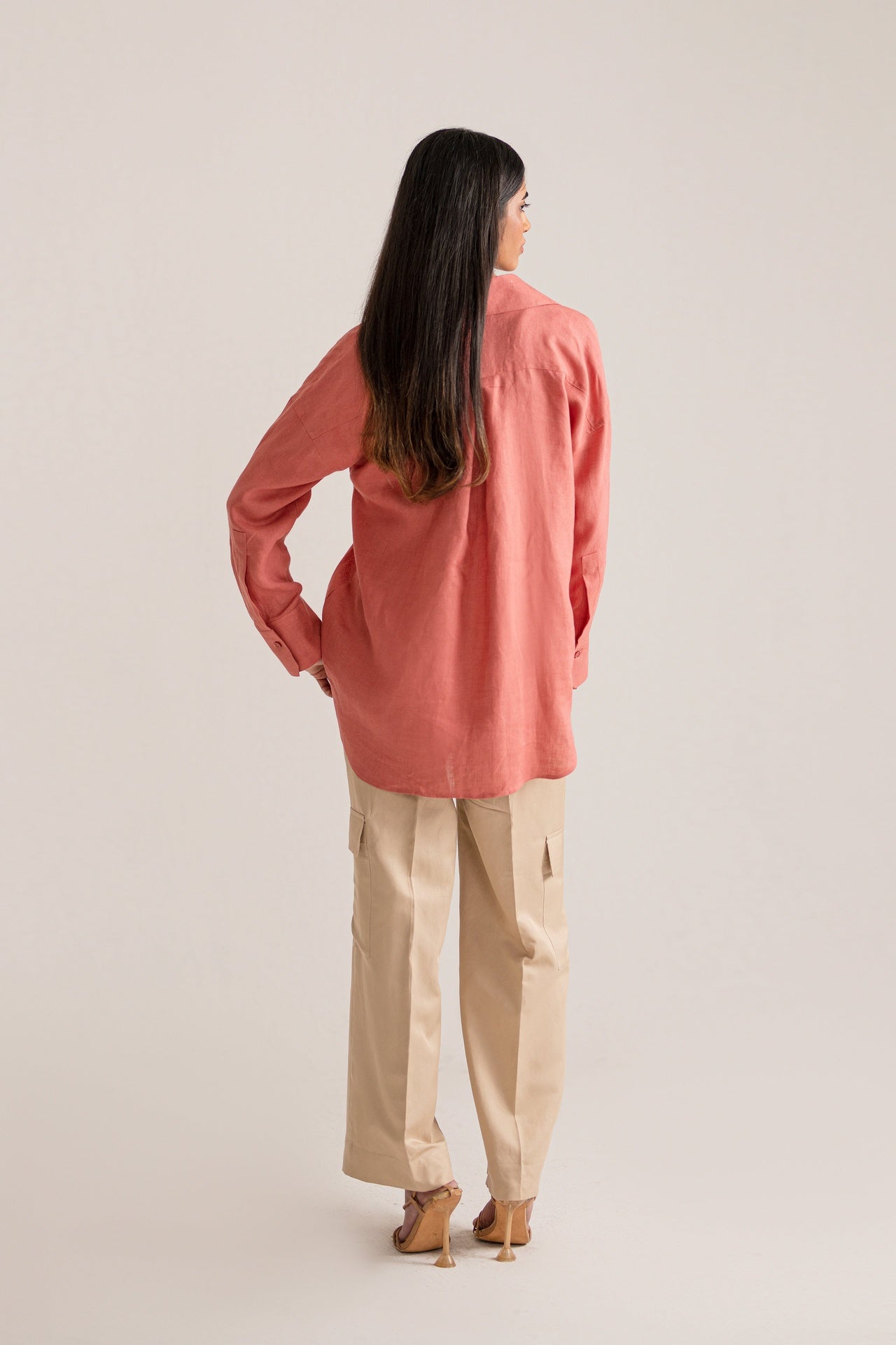 Peach Linen Shirt in Pakistan