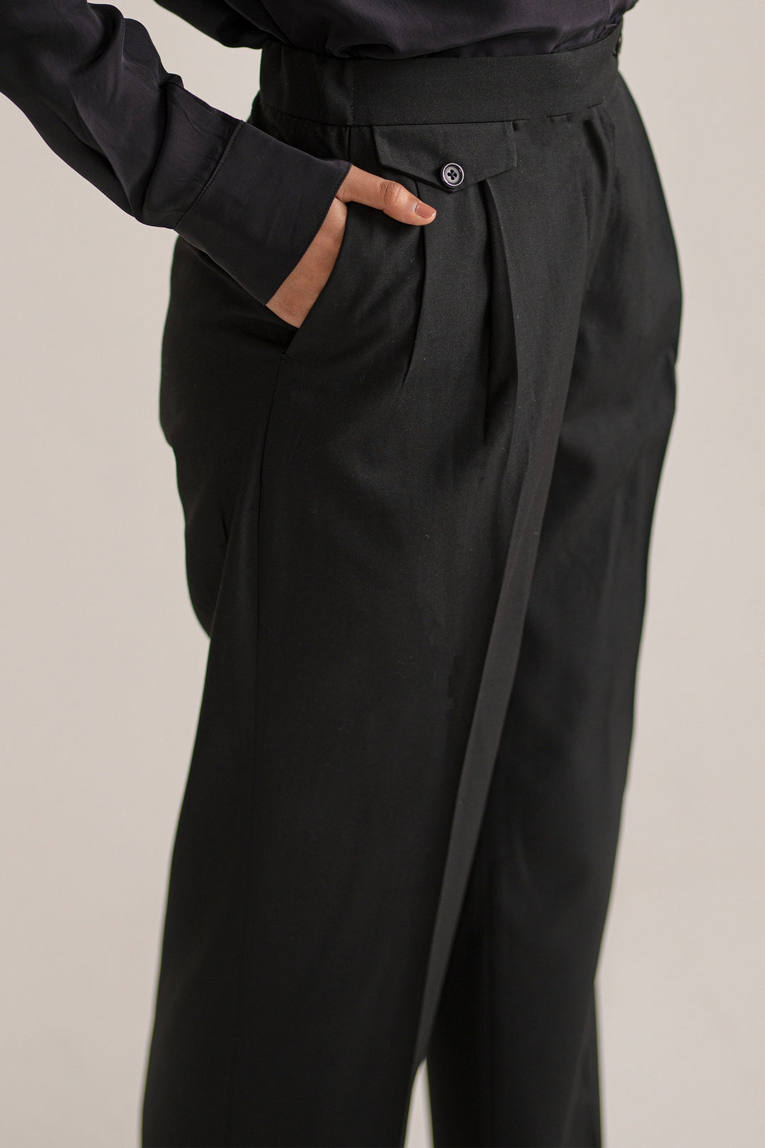 Black Straight Fit Trouser price